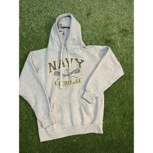 Men’s Small Navy Lacrosse Grey Hoodie
